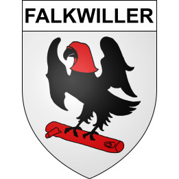 Falkwiller Sticker wappen, gelsenkirchen, augsburg, klebender aufkleber