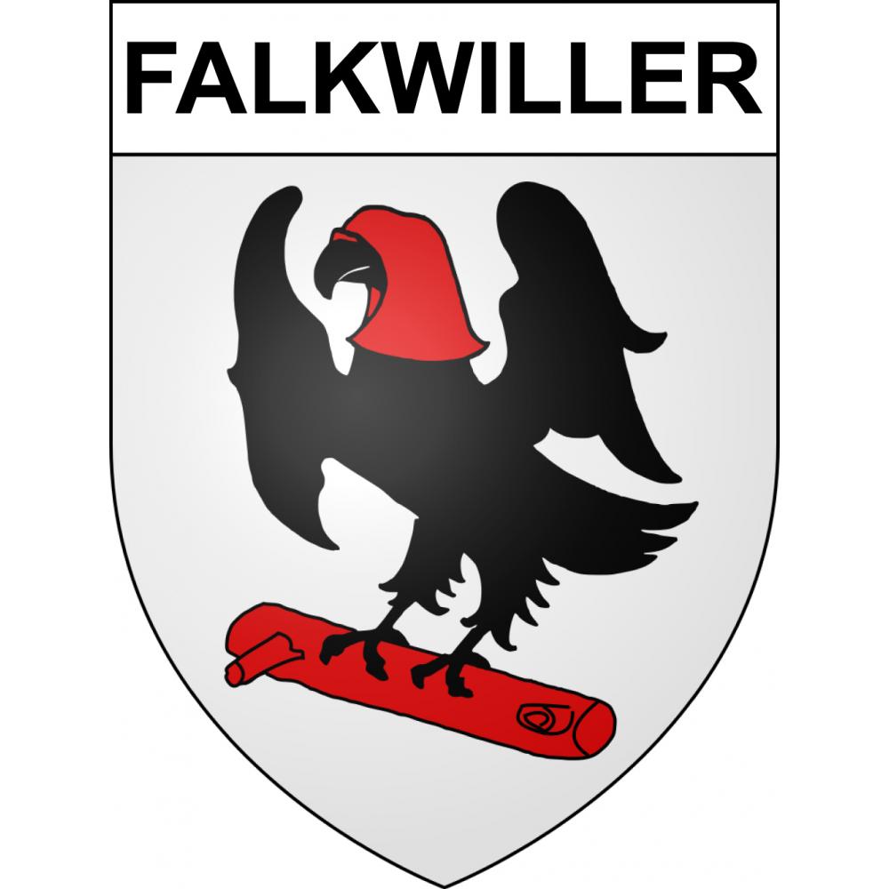 Pegatinas escudo de armas de Falkwiller adhesivo de la etiqueta engomada