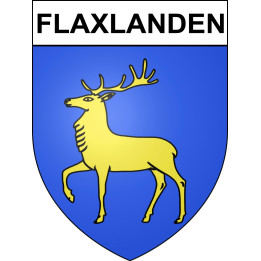 Flaxlanden 68 ville sticker blason écusson autocollant adhésif