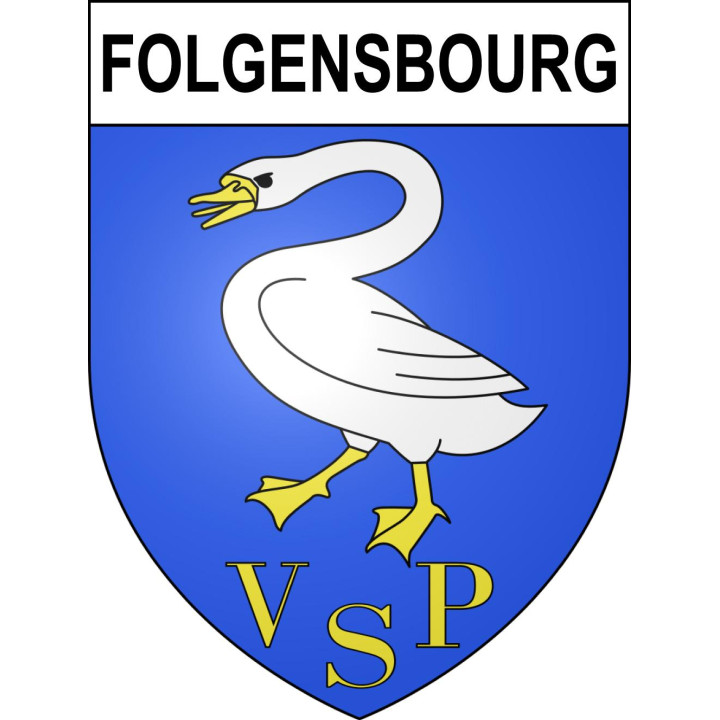 Folgensbourg 68 ville sticker blason écusson autocollant adhésif