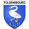 Folgensbourg Sticker wappen, gelsenkirchen, augsburg, klebender aufkleber