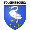 Stickers coat of arms Folgensbourg adhesive sticker