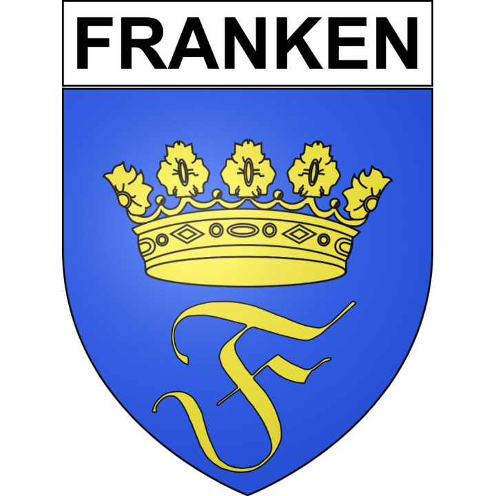 Franken Sticker wappen, gelsenkirchen, augsburg, klebender aufkleber