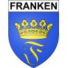 Pegatinas escudo de armas de Franken adhesivo de la etiqueta engomada
