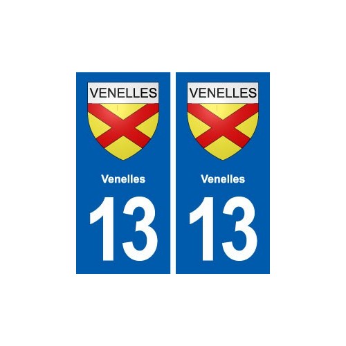 13 Venelles blason ville autocollant plaque sticker