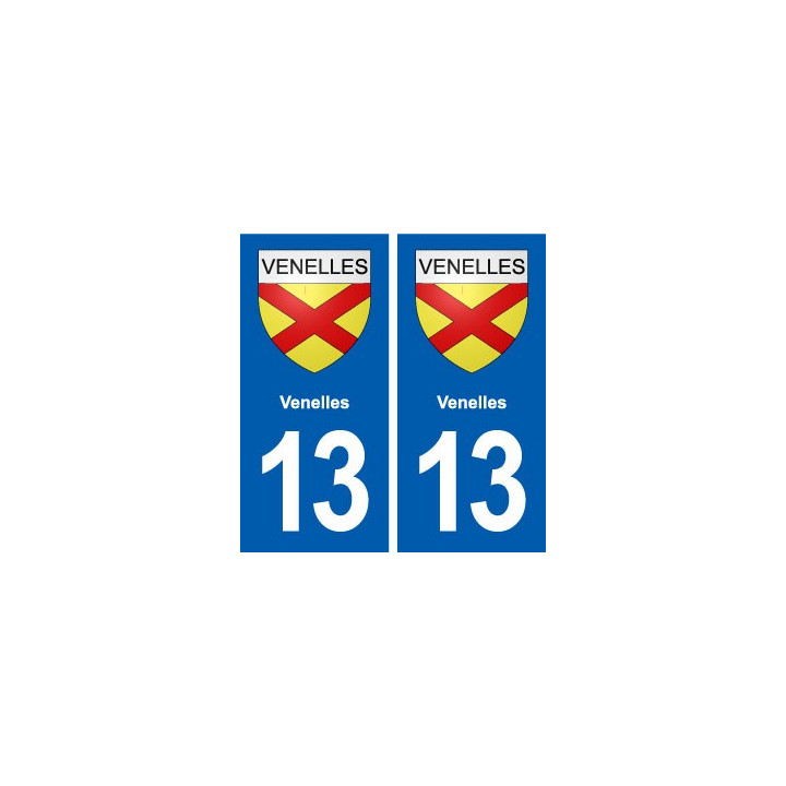 13 Venelles blason ville autocollant plaque sticker