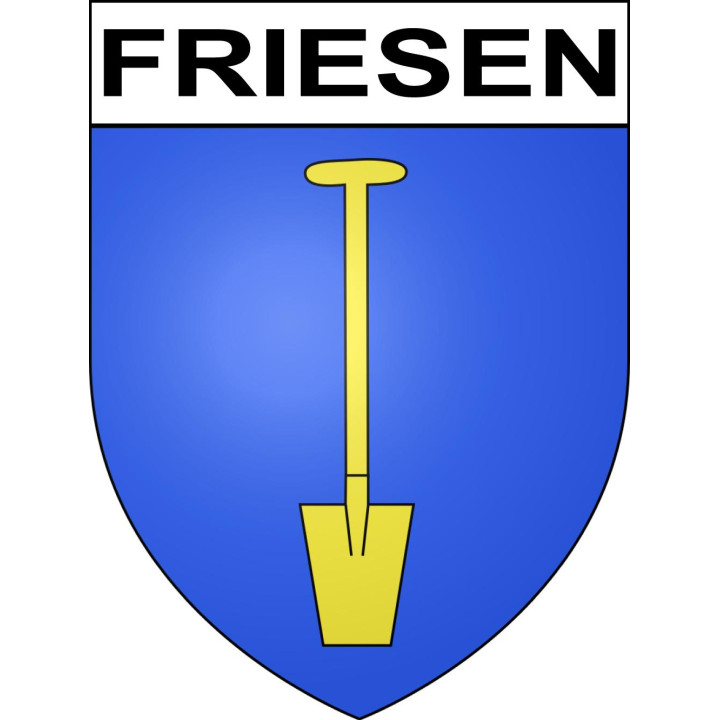 Pegatinas escudo de armas de Friesen adhesivo de la etiqueta engomada