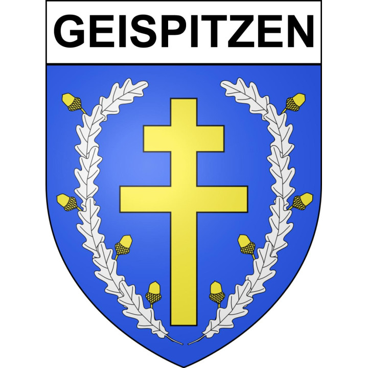 Pegatinas escudo de armas de Geispitzen adhesivo de la etiqueta engomada
