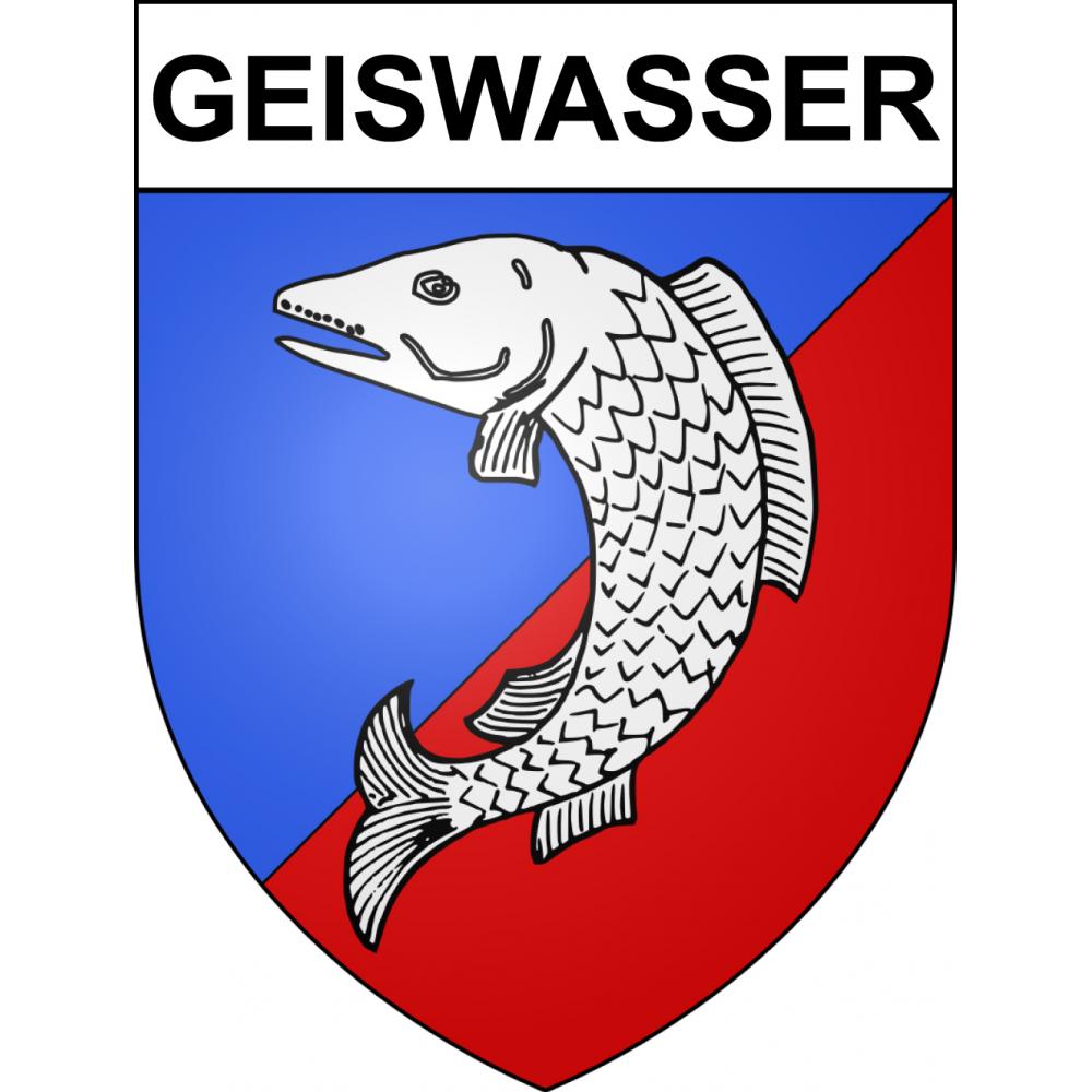 Pegatinas escudo de armas de Geiswasser adhesivo de la etiqueta engomada