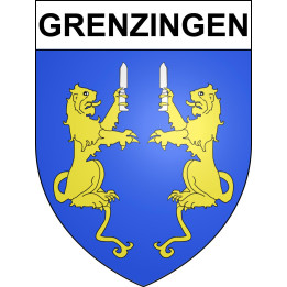 Pegatinas escudo de armas de Grenzingen adhesivo de la etiqueta engomada