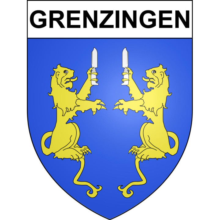 Pegatinas escudo de armas de Grenzingen adhesivo de la etiqueta engomada