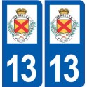 13 Venelles blason ville autocollant plaque sticker