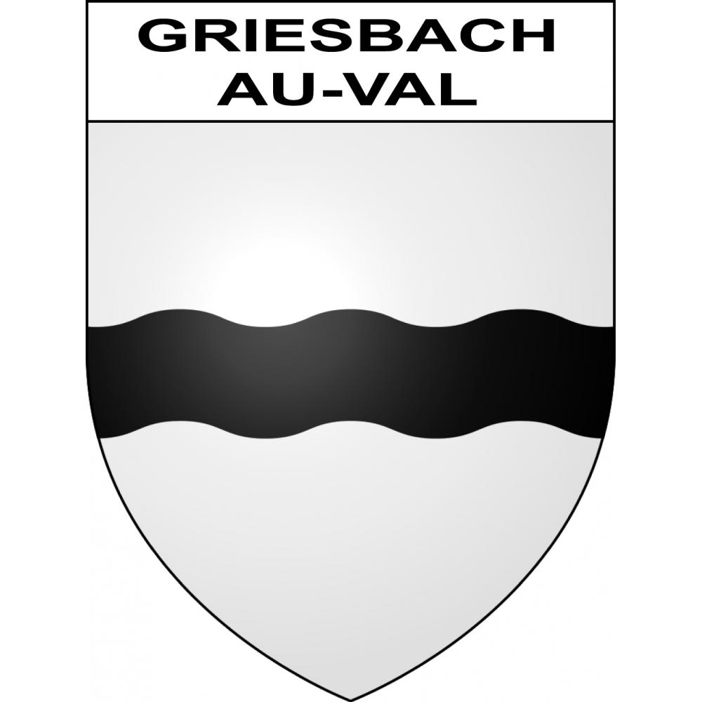 Pegatinas escudo de armas de Griesbach-au-Val adhesivo de la etiqueta engomada