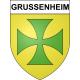 Grussenheim 68 ville sticker blason écusson autocollant adhésif