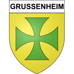 Grussenheim 68 ville sticker blason écusson autocollant adhésif