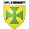 Grussenheim 68 ville sticker blason écusson autocollant adhésif
