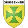 Pegatinas escudo de armas de Grussenheim adhesivo de la etiqueta engomada