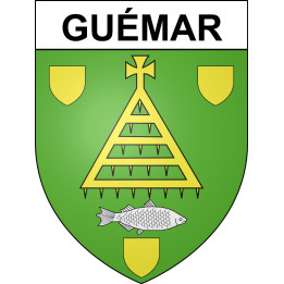 Pegatinas escudo de armas de Guémar adhesivo de la etiqueta engomada