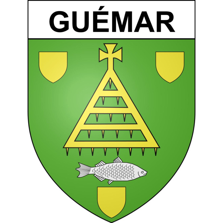 Guémar 68 ville sticker blason écusson autocollant adhésif