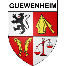 Guewenheim 68 ville sticker blason écusson autocollant adhésif