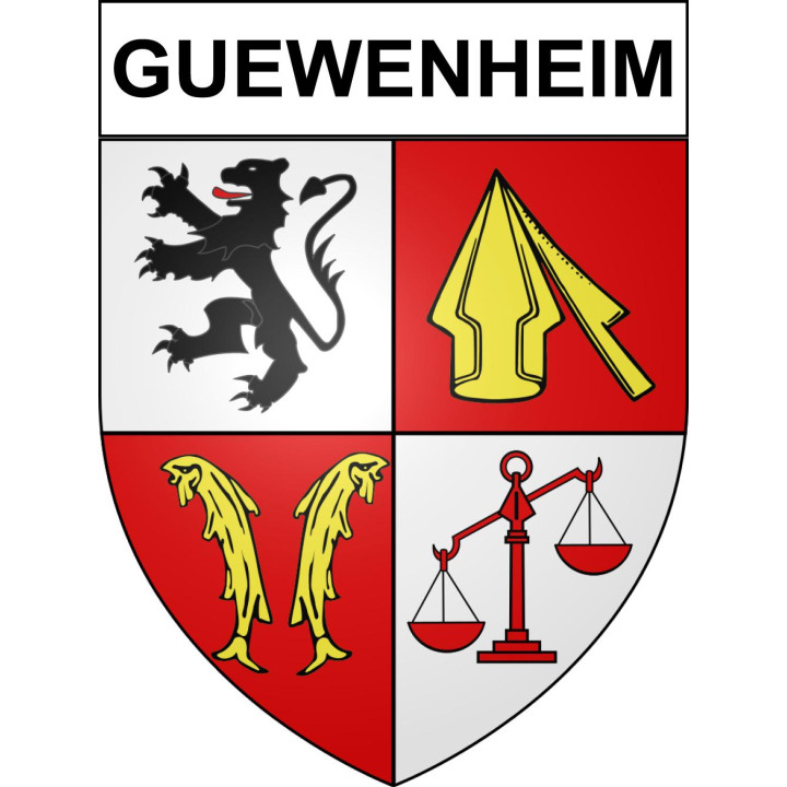Guewenheim 68 ville sticker blason écusson autocollant adhésif