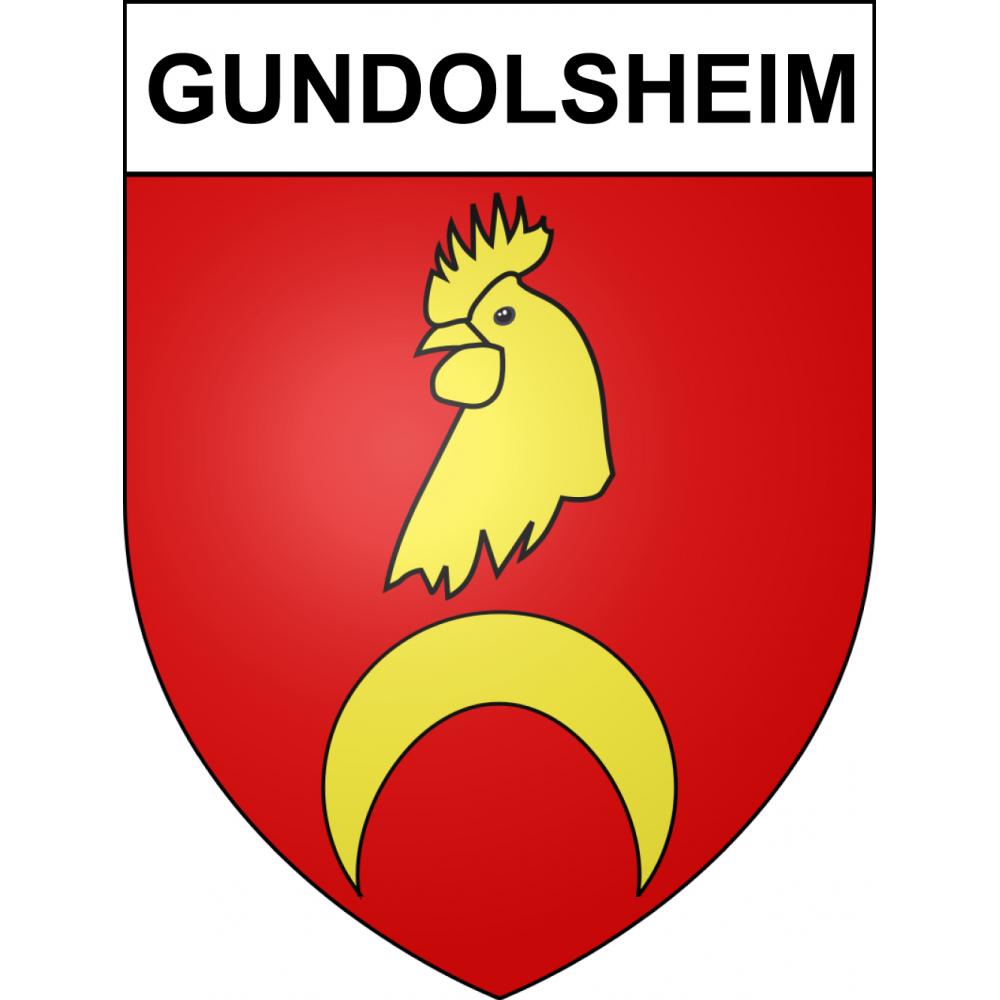 Pegatinas escudo de armas de Gundolsheim adhesivo de la etiqueta engomada
