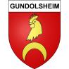 Pegatinas escudo de armas de Gundolsheim adhesivo de la etiqueta engomada