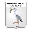 Hagenthal-le-Bas Sticker wappen, gelsenkirchen, augsburg, klebender aufkleber