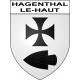 Pegatinas escudo de armas de Hagenthal-le-Haut adhesivo de la etiqueta engomada