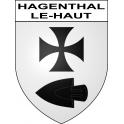 Hagenthal-le-Haut Sticker wappen, gelsenkirchen, augsburg, klebender aufkleber