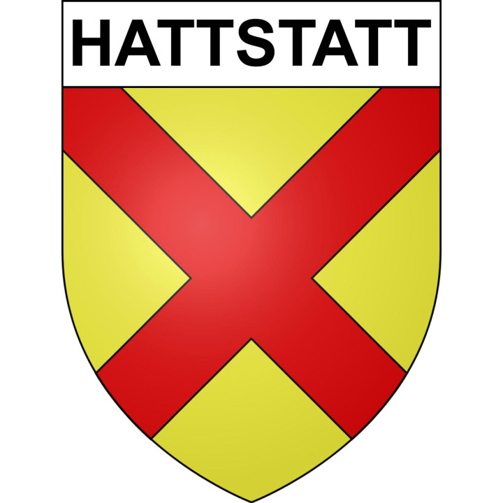 Pegatinas escudo de armas de Hattstatt adhesivo de la etiqueta engomada