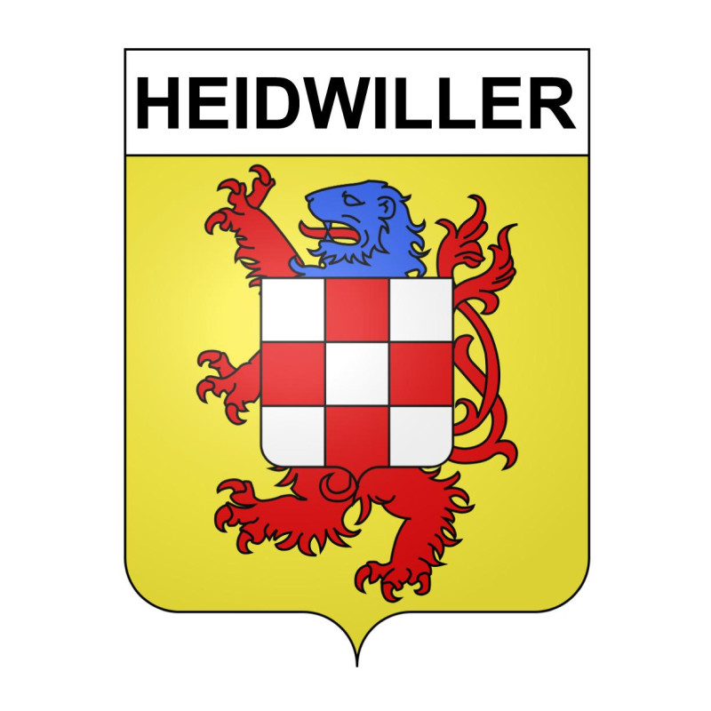 Pegatinas escudo de armas de Heidwiller adhesivo de la etiqueta engomada