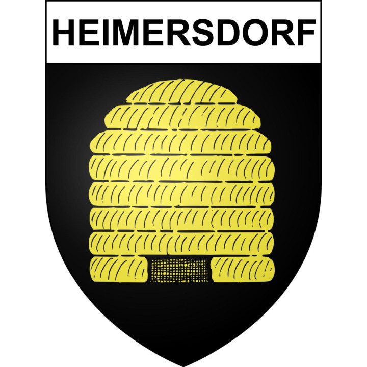 Pegatinas escudo de armas de Heimersdorf adhesivo de la etiqueta engomada