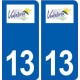 13 Venelles logo ville autocollant plaque sticker