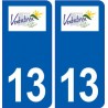 13 Venelles logo ville autocollant plaque sticker
