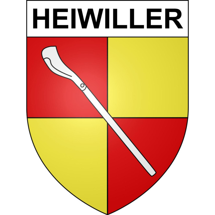Pegatinas escudo de armas de Heiwiller adhesivo de la etiqueta engomada