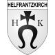 Pegatinas escudo de armas de Helfrantzkirch adhesivo de la etiqueta engomada