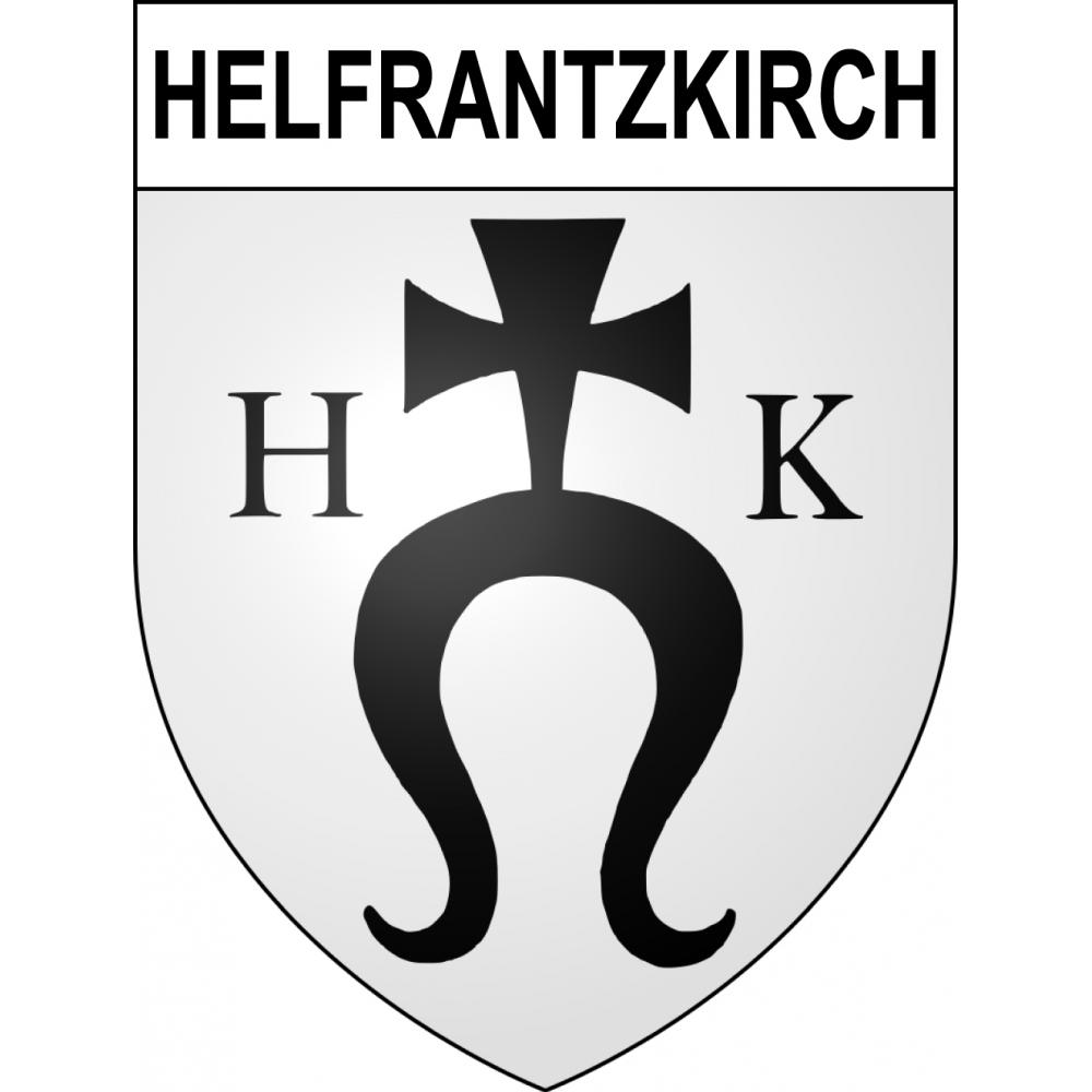 Pegatinas escudo de armas de Helfrantzkirch adhesivo de la etiqueta engomada