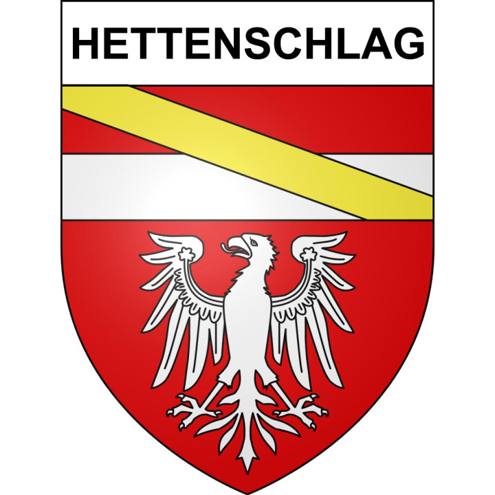 Pegatinas escudo de armas de Hettenschlag adhesivo de la etiqueta engomada