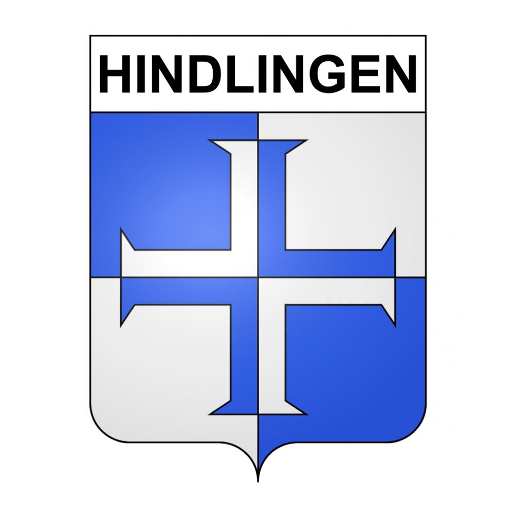 Pegatinas escudo de armas de Hindlingen adhesivo de la etiqueta engomada