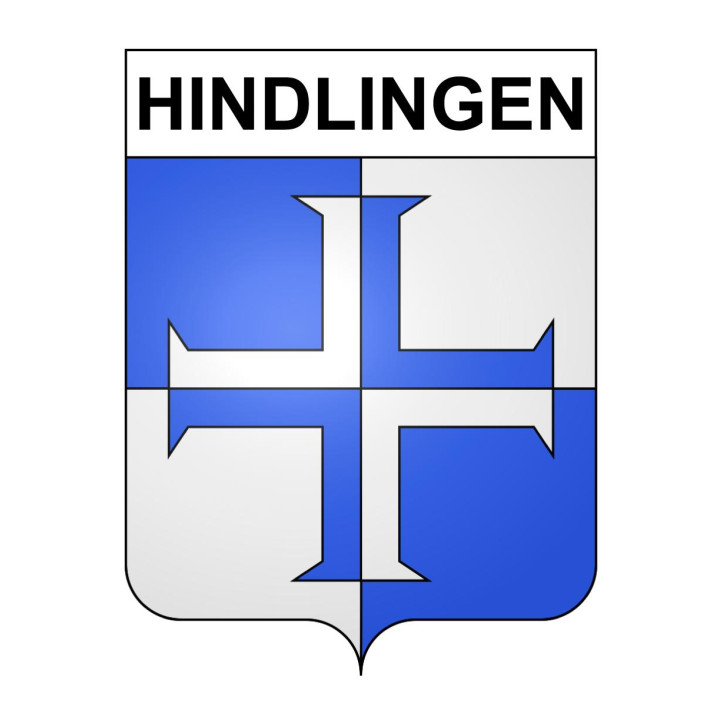 Pegatinas escudo de armas de Hindlingen adhesivo de la etiqueta engomada