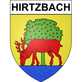 Hirtzbach 68 ville sticker blason écusson autocollant adhésif