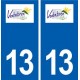 13 Venelles logo ville autocollant plaque sticker