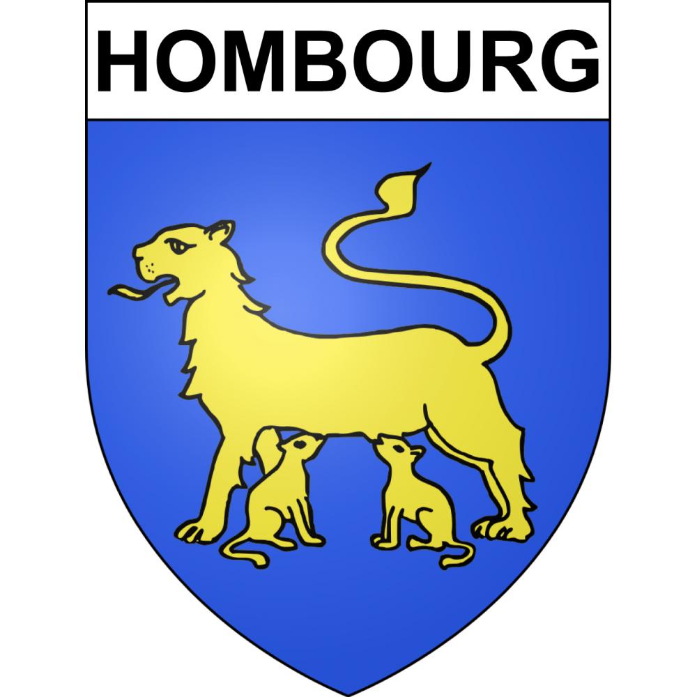 Hombourg 68 ville sticker blason écusson autocollant adhésif