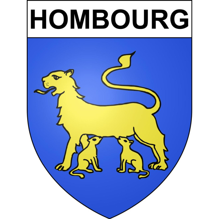 Hombourg 68 ville sticker blason écusson autocollant adhésif