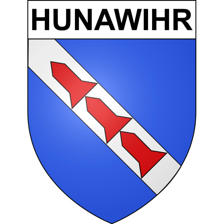 Pegatinas escudo de armas de Hunawihr adhesivo de la etiqueta engomada