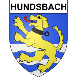 Hundsbach 68 ville sticker blason écusson autocollant adhésif
