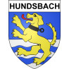 Hundsbach Sticker wappen, gelsenkirchen, augsburg, klebender aufkleber