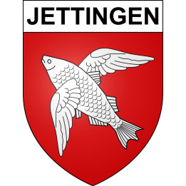 Pegatinas escudo de armas de Jettingen adhesivo de la etiqueta engomada