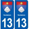 13 Ventabren logo ville autocollant plaque sticker